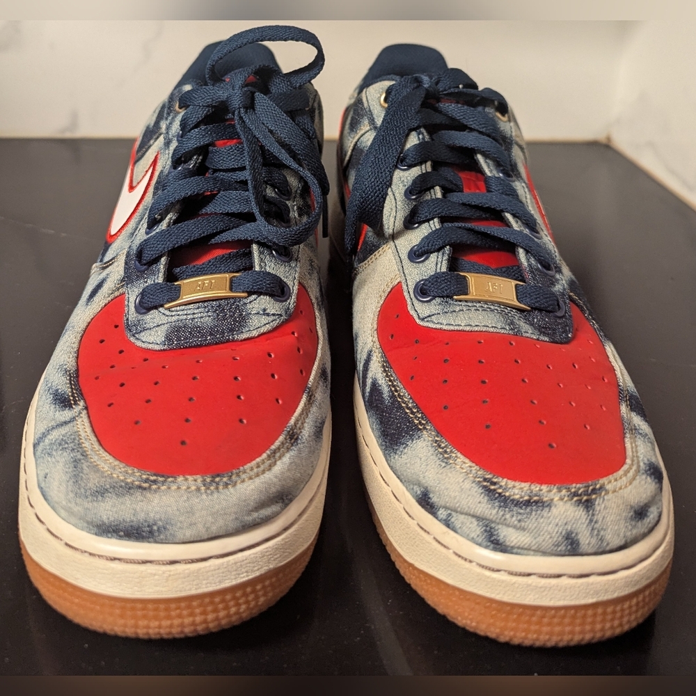 Nike Air Force 1 Low “Acid Wash Denim” Size 10 Used Excellent MSRP $237 - Picture 8 of 15